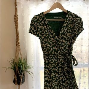 Wrap around floral dress from urban outfitters